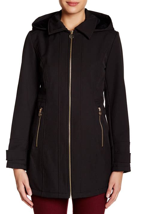 michael kors black rain jacket